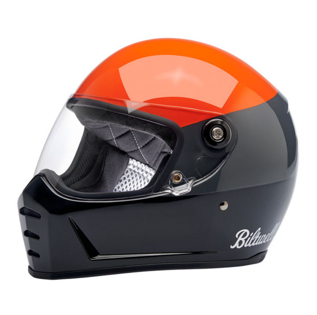 BILTWELL LANE SPLITTER HELMET PODIUM GLOSS ORANGE/GREY/BLACK - Dutch on Wheels